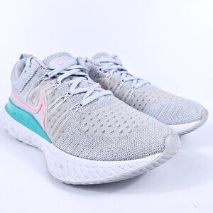 Nike React Infinity Run Flyknit 2 Women's 8 Road Running Shoes Gray CT2423-400